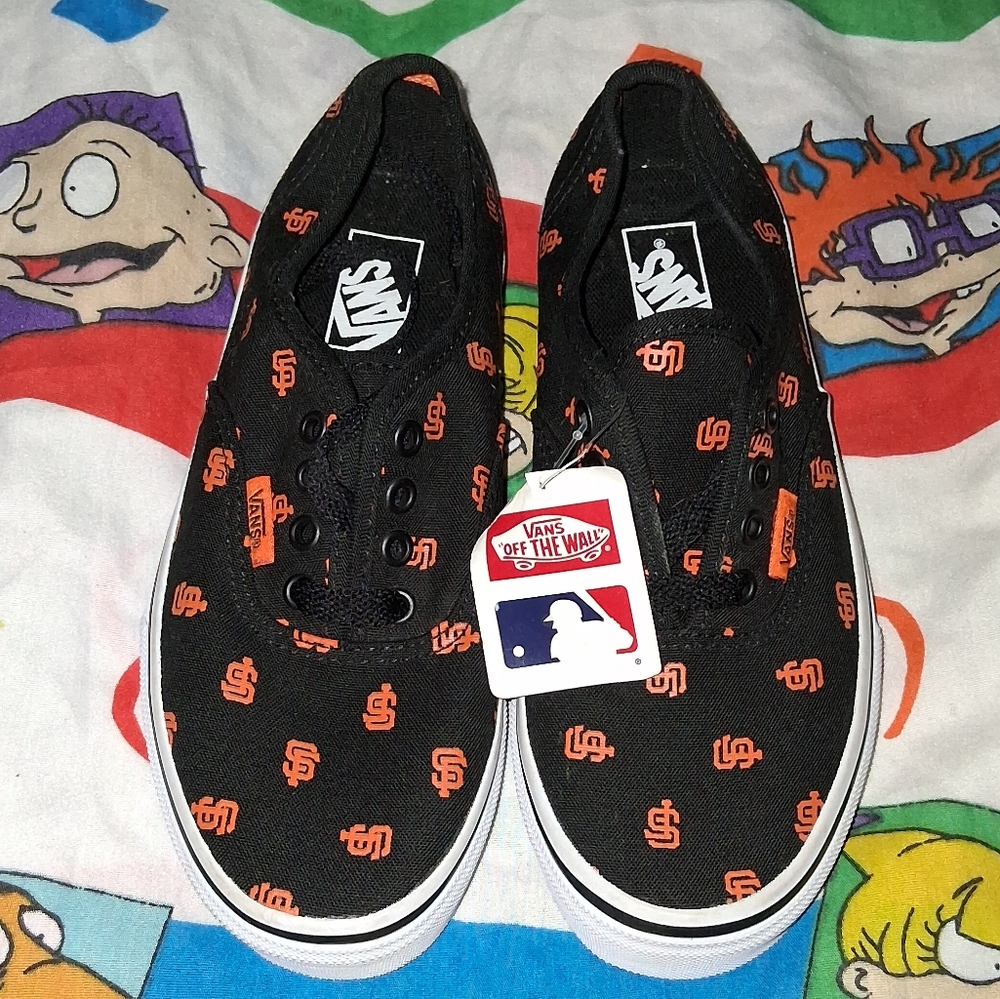 New Vans San Francisco Giants Skateboard Shoes Sneakers All Over Print Baseball